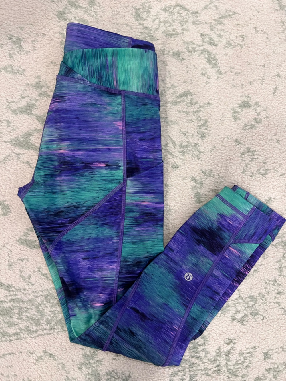lululemon athletica Purple Teal Space-Dye Leggings